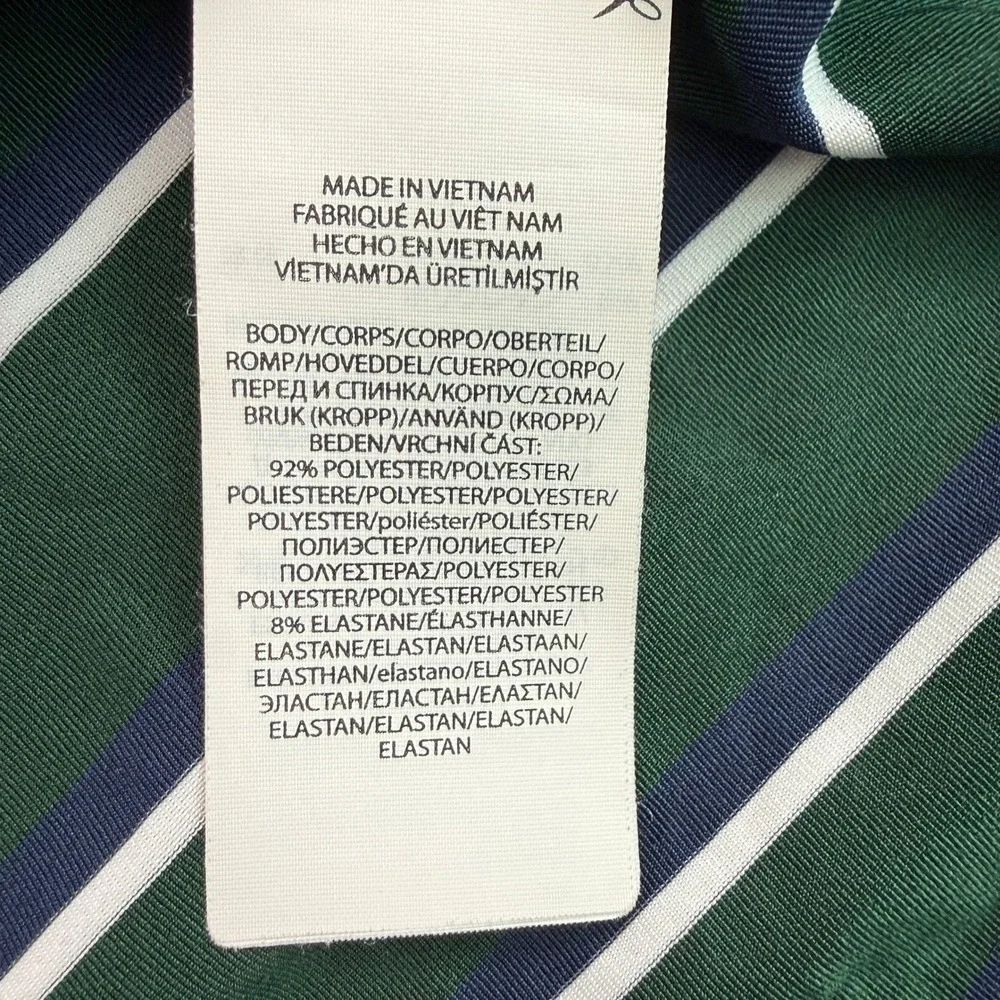 Polo Ralph Lauren Performance Polo Shirt Mens XL Green Striped Golf